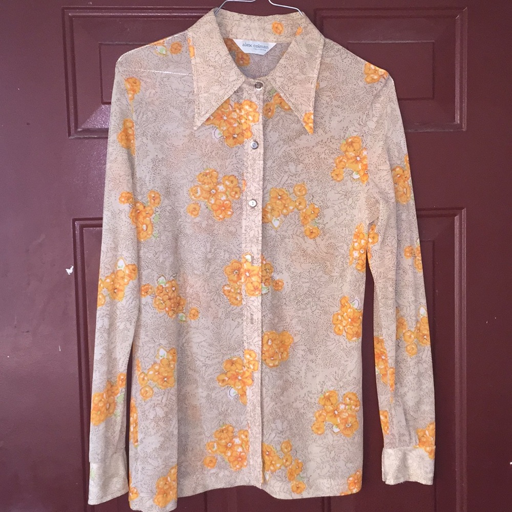 Vintage Alex Colman flower shirt